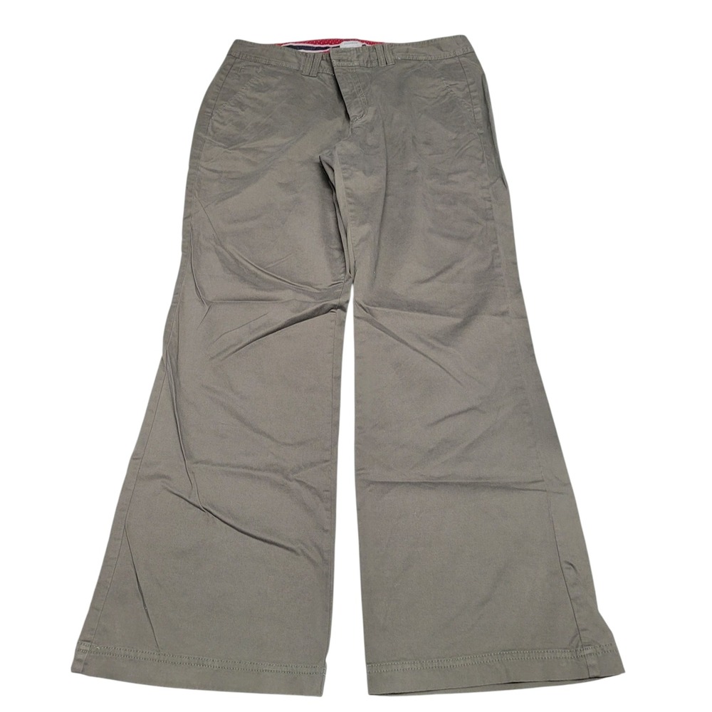 DOCKERS Womens Gray Favorite Fit Wide Leg‎ Cotton Blend Casual Pants Size 12